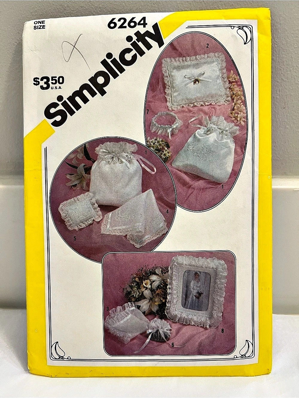 Simplicity 6264 Sewing Pattern Bridal Accessories Pink & White